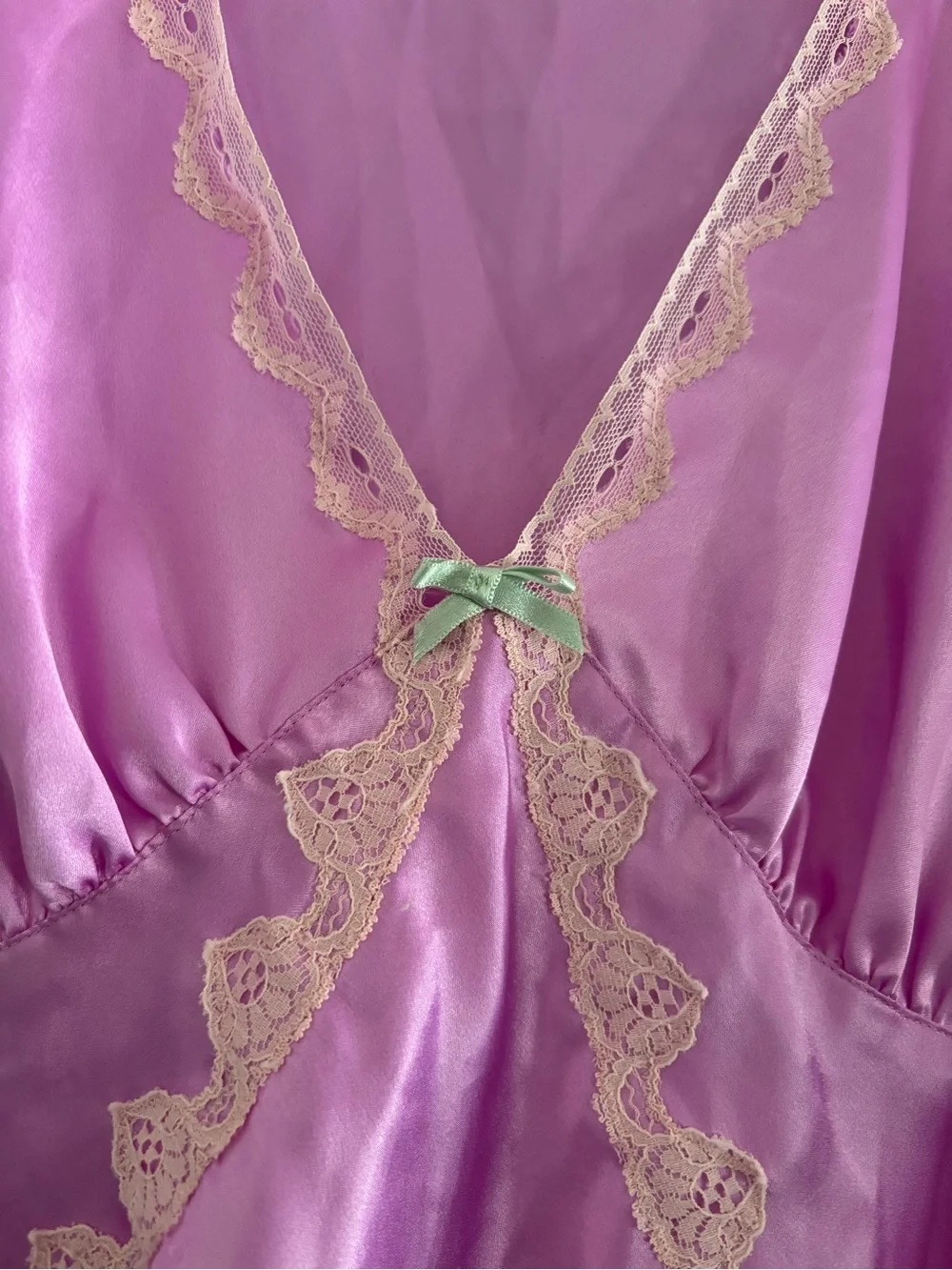 Betsey Johnson Camisole Large Lilac Satin Intimates - Picture 3 of 4